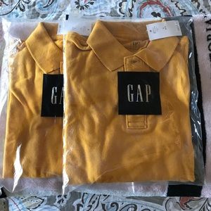 Bundle: 2 Gap Boys Long Sleeve Pique Polo